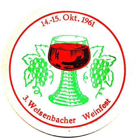 weisenbach ra-bw weisenbach 4a (rund215-weinfest 1961-grünrot)